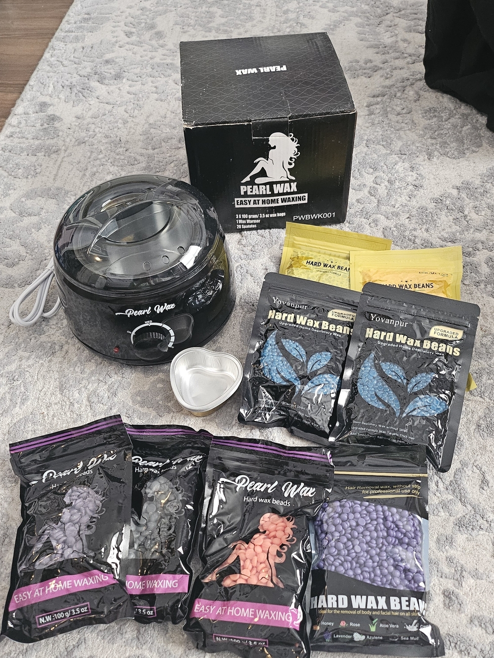 Pearl Wax Home Waxing Kit with 8 Wax Bags